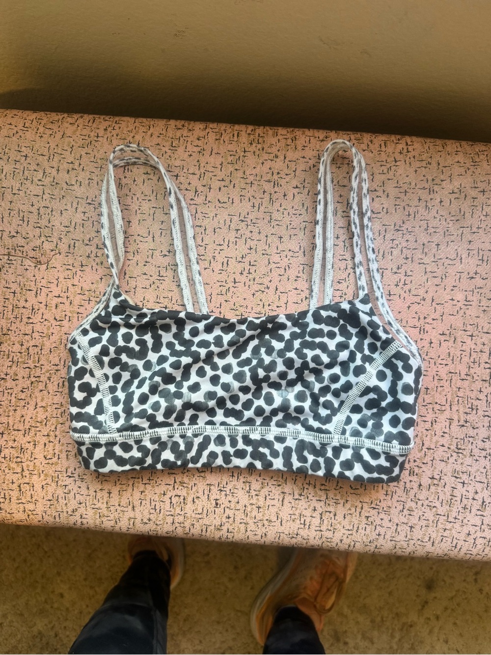 lululemon athletica Black & White Leopard Print Sports Bra